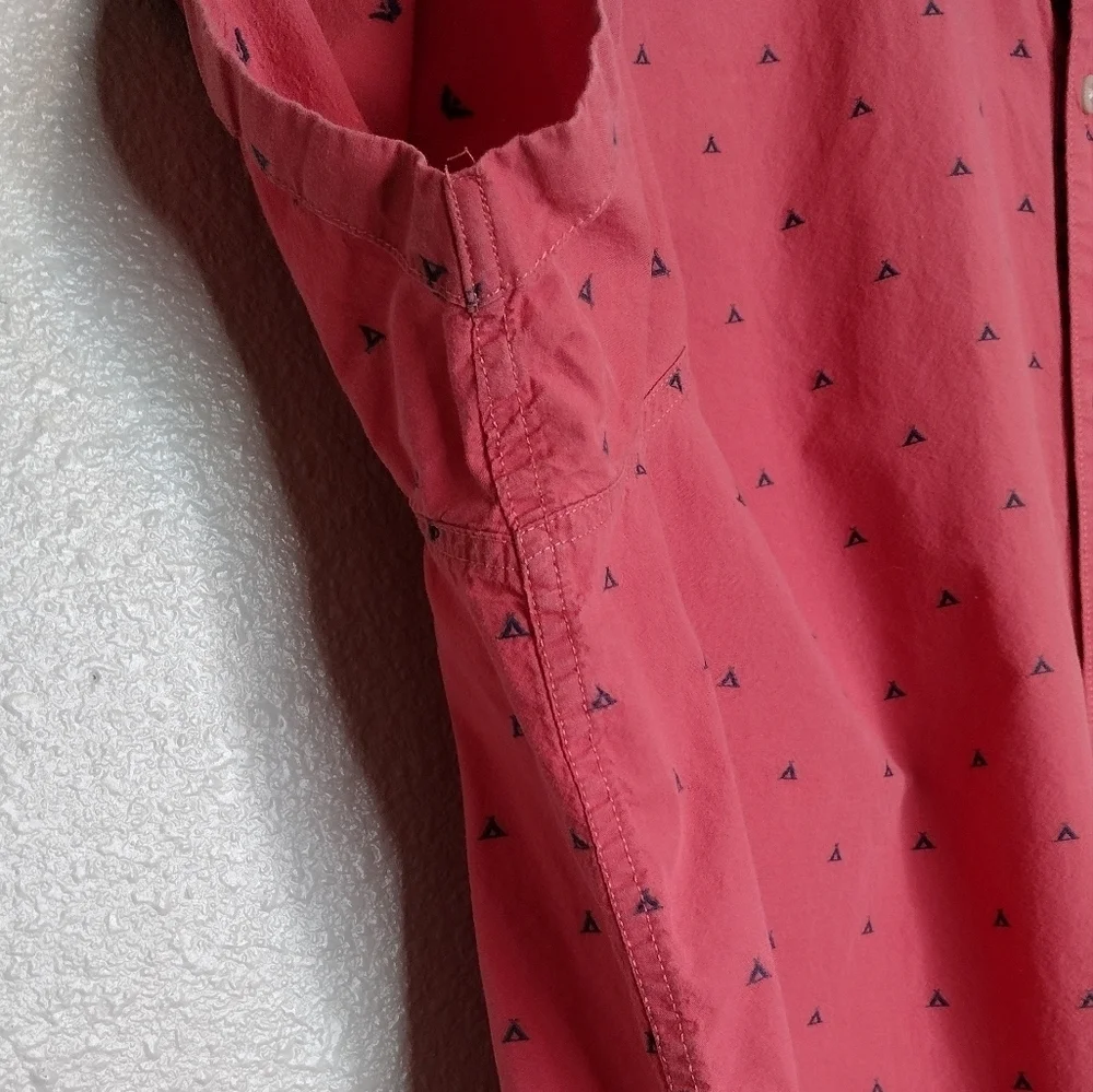 The North Face Cotton Raspberry Teepee Print Casual Button Down Shirt Sz XXL - Picture 7 of 14